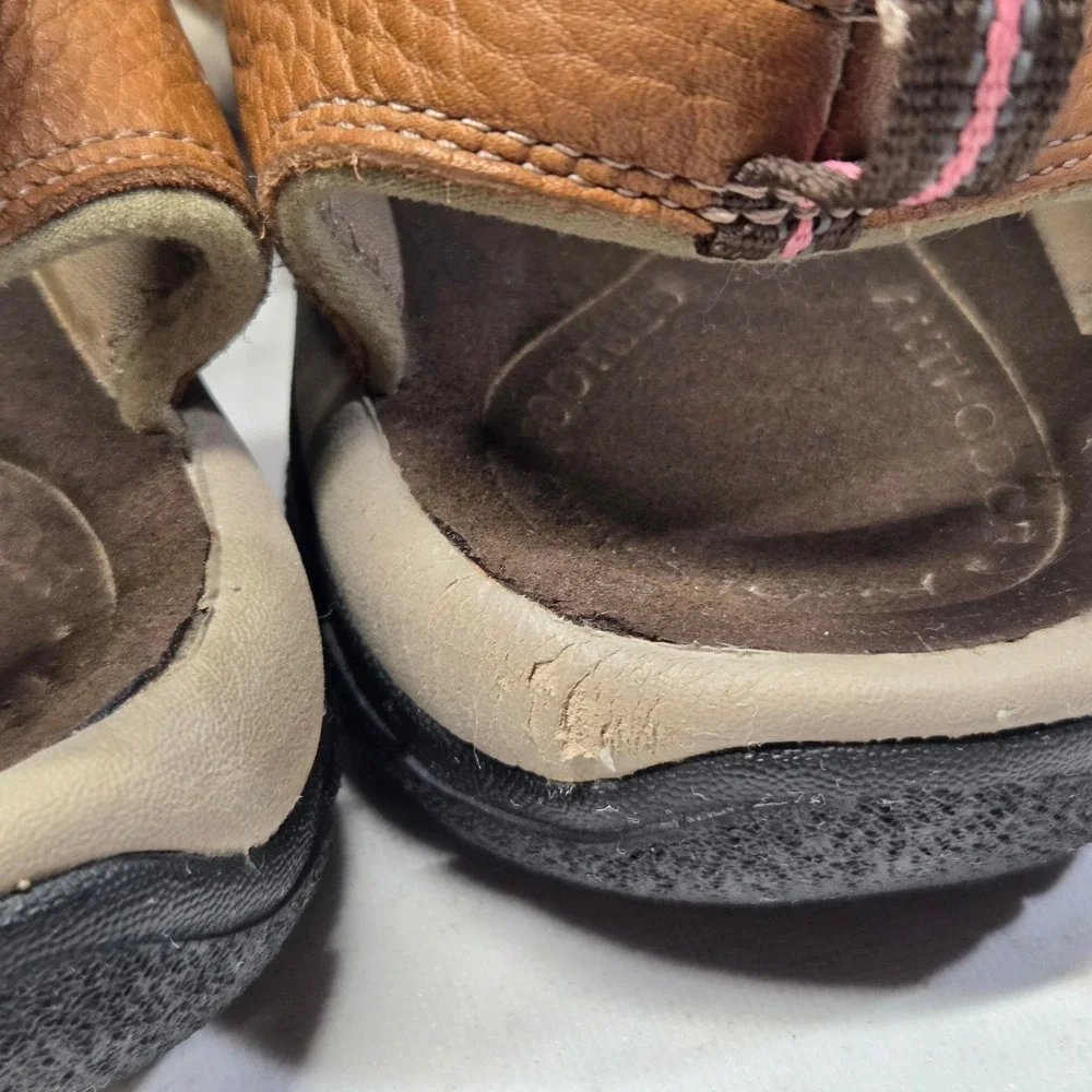 Keen Newport H2 Waterproof Hiking Sandals Brown Leather Pink Womens 10